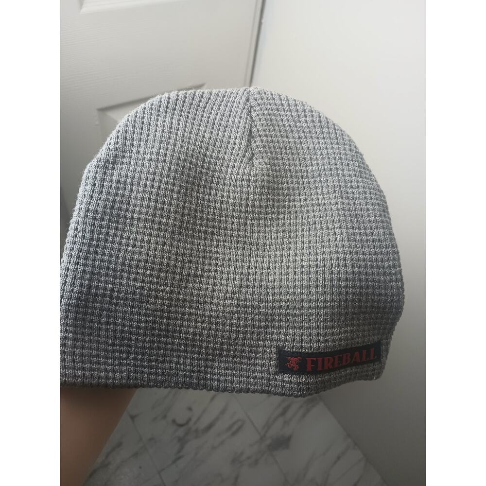 Men's Fireball Gray Waffle Knit Beanie Outdoors Winter Warm Cozy